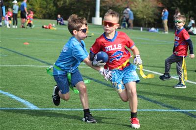 Flag football action photo